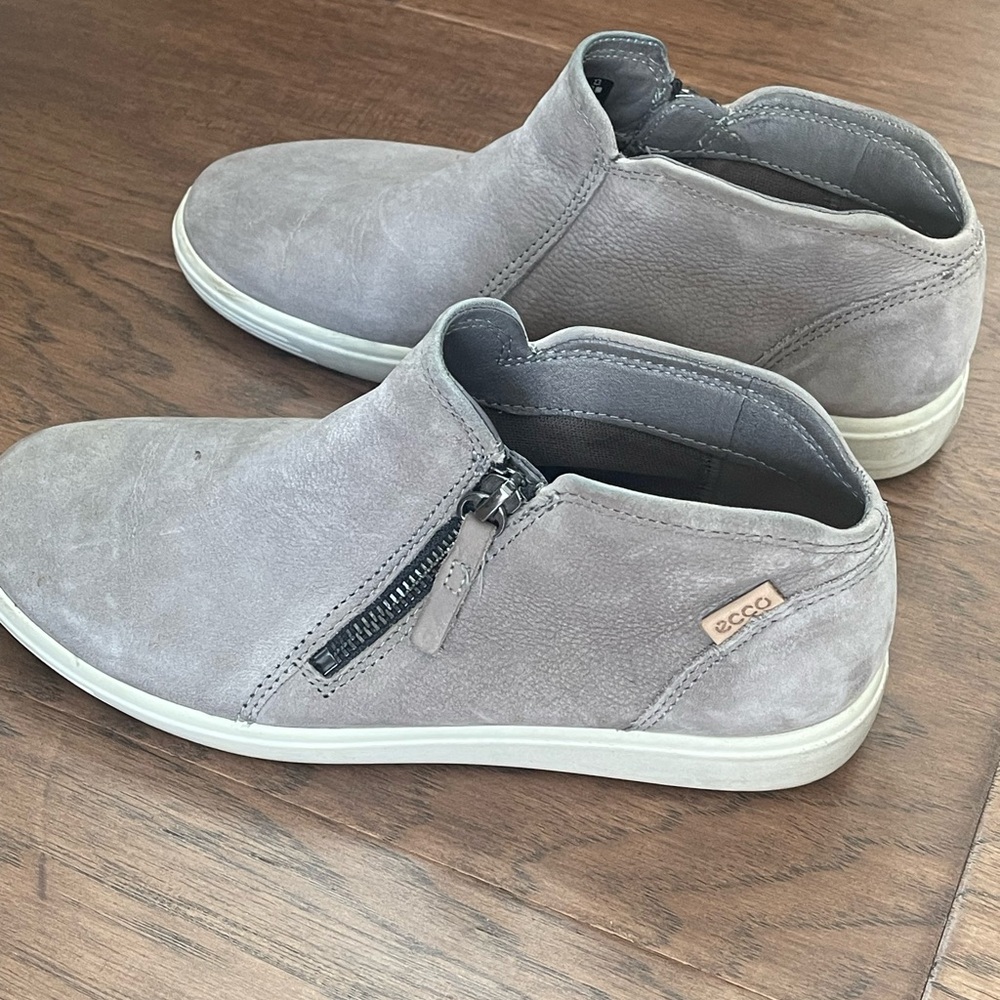 Ecco Gray Ankle Boots